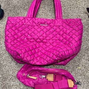 MZ Wallace Fuchsia Quilted metro Tote *defect